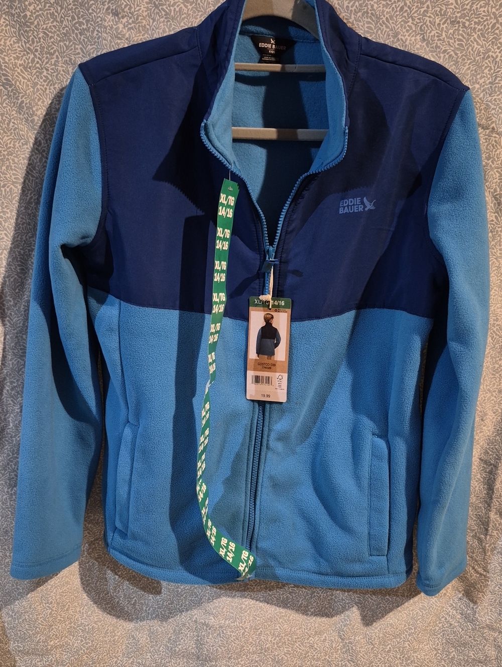 Eddie Bauer Youth Blue Full‑Zip Fleece Jacket